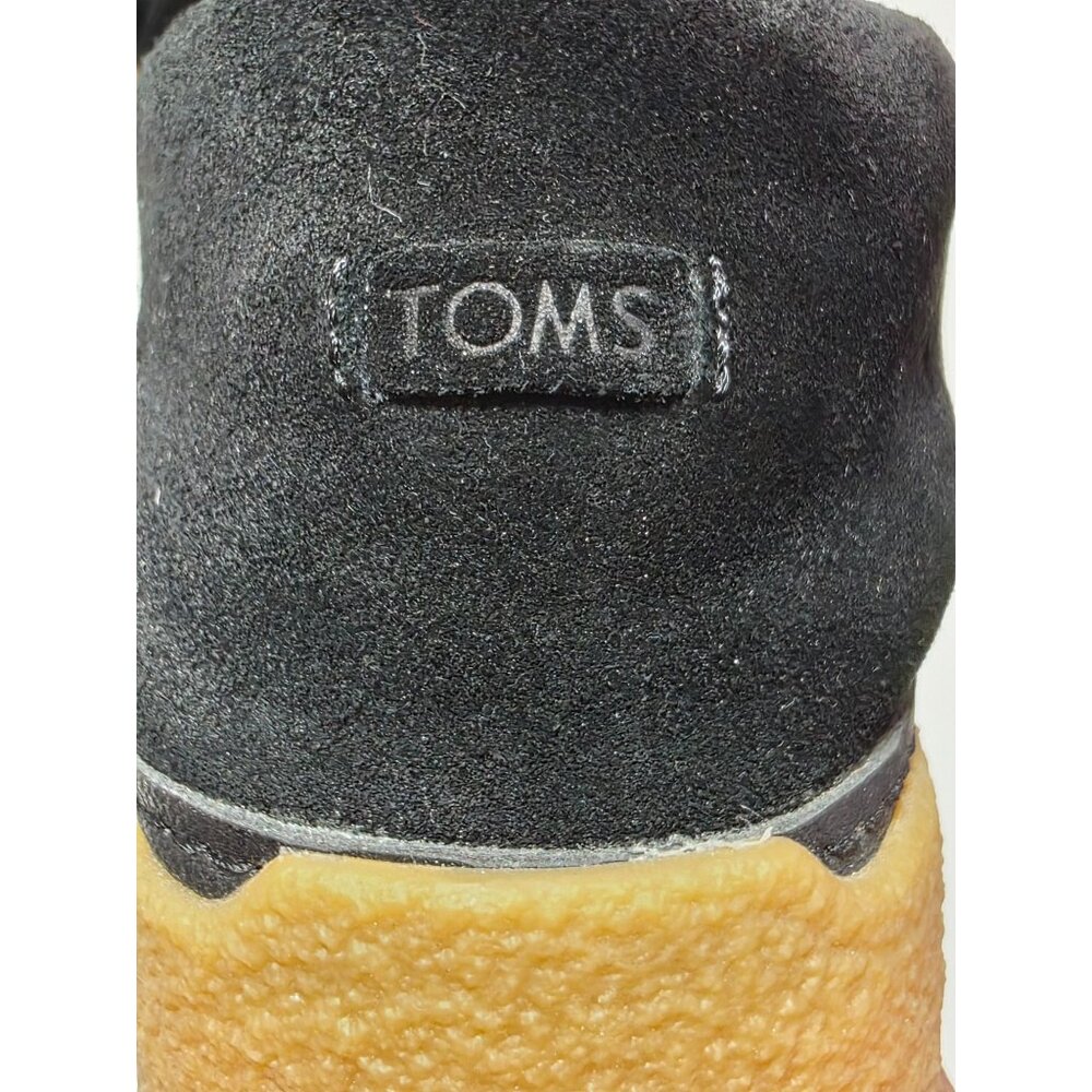 TOMS Women's Black Suede Slip-On Shoes With Gum Sole (SKU#3096) - Picture 10 of 12